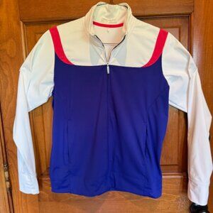 Nike Golf Fit Dry, Blue, Full Zip Jacket Women’s Medium Lightweight Activewear